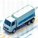 Icono de logística y rutas optimizadas